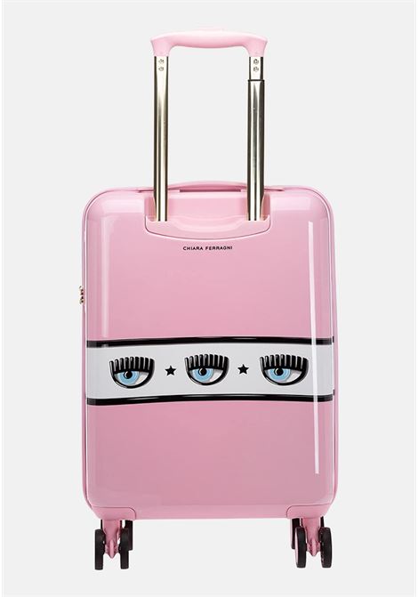 Pink women's trolley with Eyelike logo and logo lettering CHIARA FERRAGNI | 76SB0LA1ZS143439